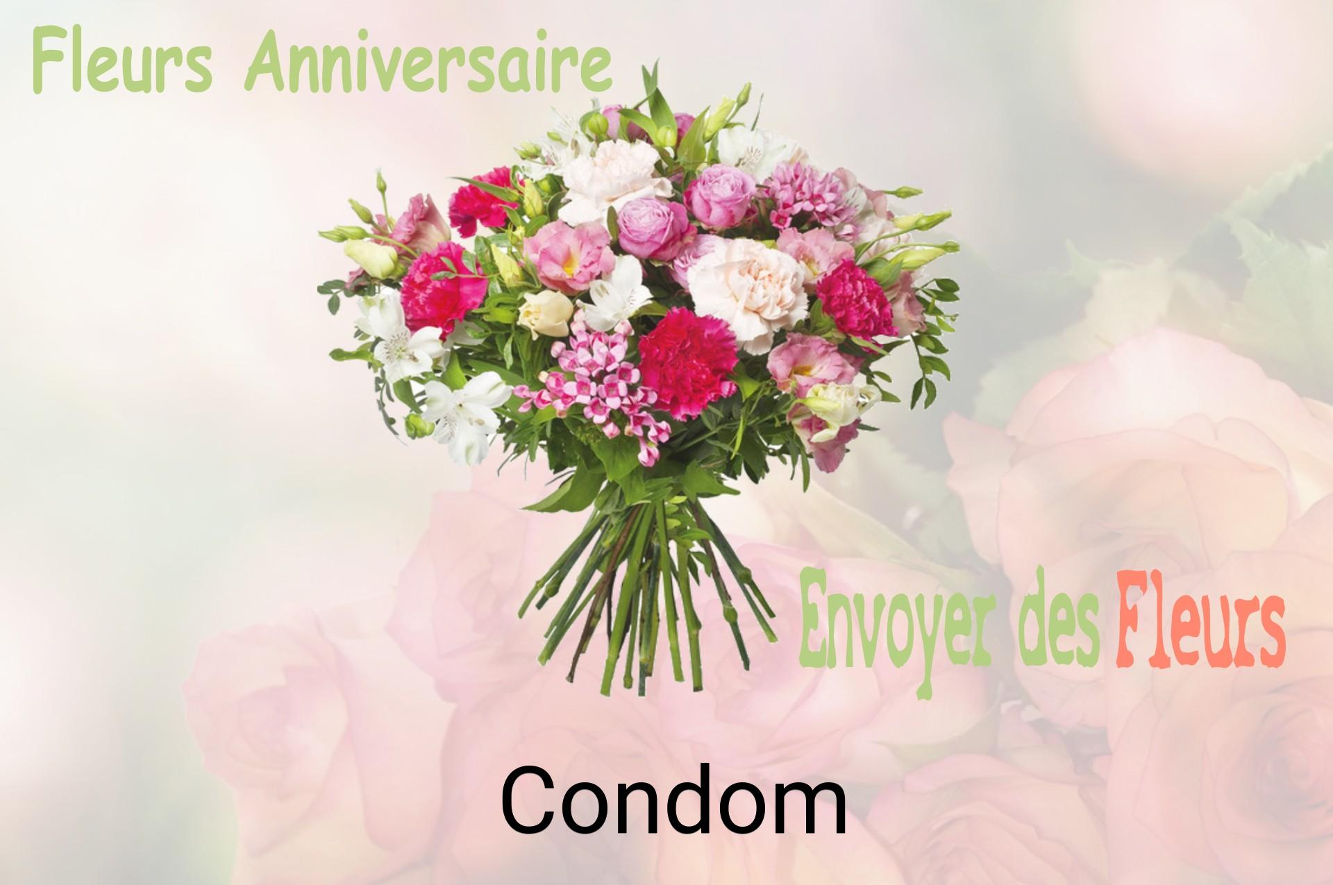 Bouquet de fleurs d’anniversaire livré à Condom